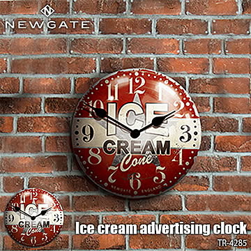 NEWGATE ニューゲート Ice Advertising Clock アイスクリームアドバタイジングクロック TR-4285 掛け時計 クロック アナログ 直径50cm 電池式 イギリスブランド