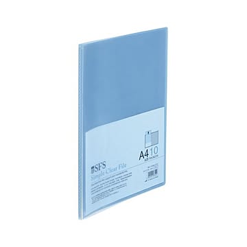 （まとめ） たんぽぽ A4クリアーファイル A4判タテ型（10ポケット） 109991010 ブルー 1冊入 【×20セット】