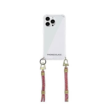 PHONECKLACE クロスボディストラップ付きクリアケース for iPhone 13 Pro Rainbow PN21608i13PRB