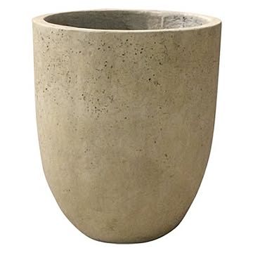 軽量コンクリート製 植木鉢/プランター クリーム 直径31cm 底穴あり 『フォリオ アルトエッグ』