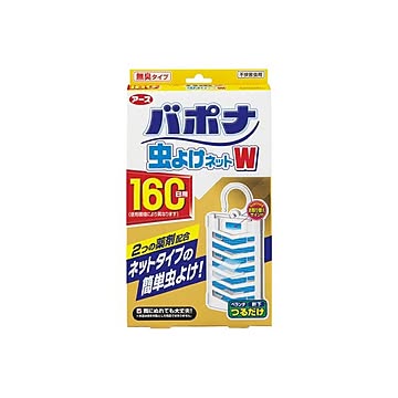 (まとめ）アース製薬 バポナ 虫よけネットW 160日用×5セット