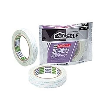 (まとめ) ニトムズ 超強力両面テープ PP・PE用 20mm×20m J0990 1巻 【×5セット】