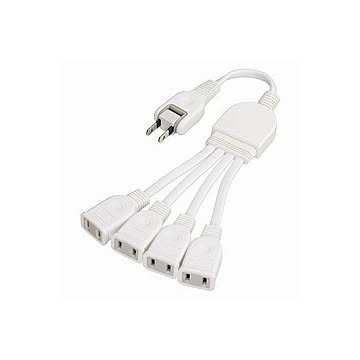 (まとめ)YAZAWA ACアダプター用分配延長コード Y02V4002WH×5セット