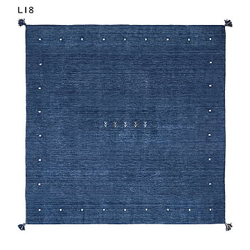 ギャッベ ラグ LORRI BUFF インド製 正方形 200x200cm 萩原