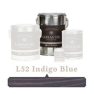 国産自然塗料 LOHAS material（ロハスマテリアル） LOHAS OIL（ロハスオイル） カラー L52：インディゴブルー