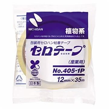 (まとめ) ニチバン 産業用セロテープ 大巻 12mm×35m 4051P-12 1巻 【×80セット】