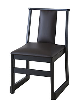 ブラウン スタッキングチェア W46×D56×H78×SH44 和室用座敷チェア 一人掛け