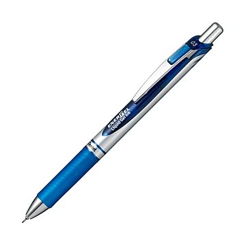 （まとめ） ぺんてる ゲルインクボールペンノック式エナージェル 0.3mm 青 （軸色 シルバー） BLN73-C 1本 【×30セット】