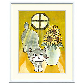 額絵 ほのぼのねこ 千春 52x42cm 三幸