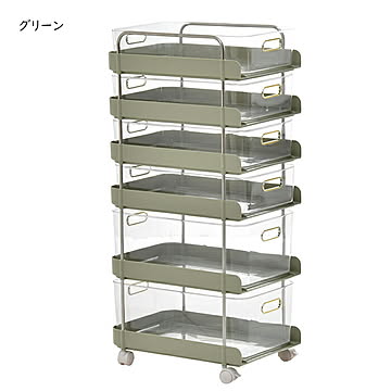 フェミニ ワゴン 6段 組立式 ONLS0382 幅320x奥行370x高さ760mm B.Bファニシング