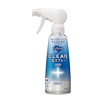 （まとめ）花王 キュキュット CLEAR泡スプレー無香性 本体 300ml 1本【×20セット】