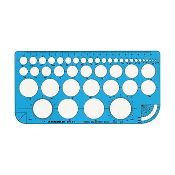 （まとめ） ステッドラー テンプレート 円定規 大 エッジ付 976 01 1枚 【×5セット】