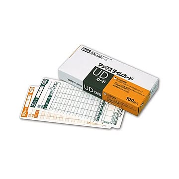 （まとめ） マックス タイムレコーダー用カード ER-UDカード ER90199 1パック（100枚） 【×3セット】