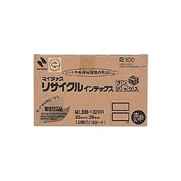 （まとめ） ニチバン マイタック(R) リサイクルインデックス OA対応 ブンボックス(TM) インクジェットプリンタ対応 MLBB-132RR 赤枠 1箱入 【×3セット】