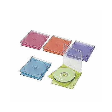 (まとめ)エレコム Blu-ray/DVD/CDケース(スリム/PS/1枚収納) CCD-JSCS10ASO×10セット