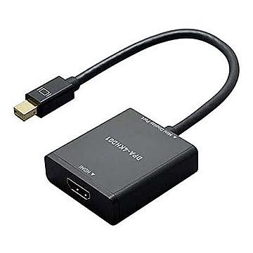 ミヨシ 4K対応miniDisplayPort-HDMIブラック ブラック DPA-4KHD01/BK 管理No. 4951241136453