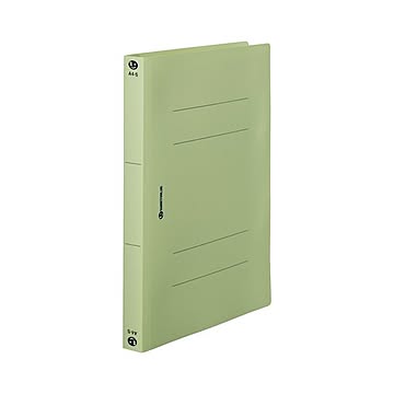 （まとめ） スマートバリュー PPフラットファイル厚綴A4S緑10冊 D080J-GR×5セット