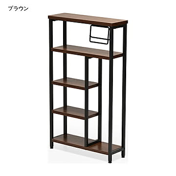 ラック 組立式 ペーパーホルダー付き Nid NIRC0207 幅460x奥行150x高さ800mm B.Bファニシング