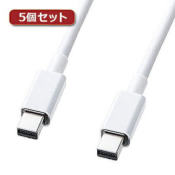 5個セット サンワサプライ ミニDisplayPortケーブル2m KC-DPMM2WX5 管理No. 4589452968619