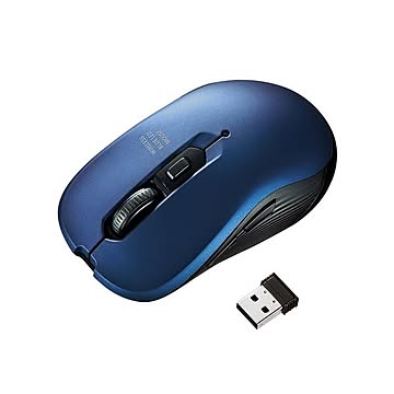 （まとめ） サンワサプライ ワイヤレスブルーLEDマウス MA-WBL113BL 【×3セット】