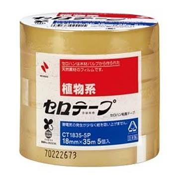 （まとめ） ニチバン セロテープ(R) （大巻）巻芯径76mm業務用 CT1835-5P 5巻入 【×10セット】