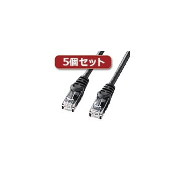 5個セット サンワサプライ カテゴリ6UTPLANケーブル LA-Y6-15BKX5
