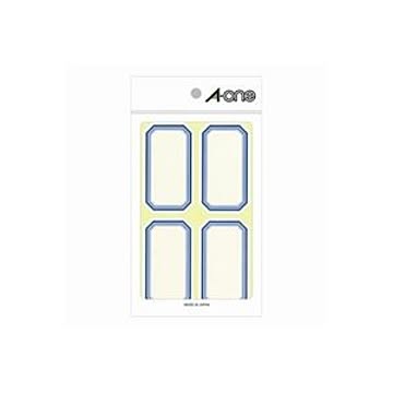 (業務用10セット)エーワン ラベルシール/セルフ角ペーパー 【角型/中 青枠】 18シート×4面 05005