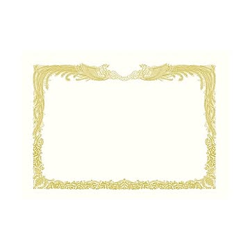 （まとめ） ササガワ 金箔賞状用紙 B4判 縦書用 白 5P 【×5セット】