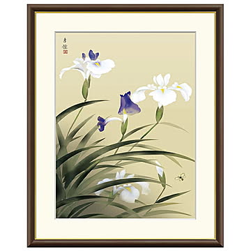 額絵 燕子花 小林古径 61x49.5cm 三幸