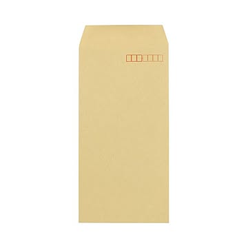 キングコーポレーションクラフト封筒（アドヘヤ付） 長3 70g／m2 〒枠あり 060102 1パック（1000枚）