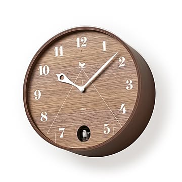 Lemnos レムノス CASA PACE LC11-09 掛時計 掛け時計 カッコー時計 鳩時計 直径30.5cm プライウッド 音量2段階調整 ライトセンサー機能付
