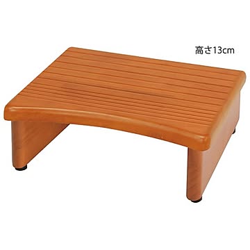滑りにくい木製玄関台 踏み台 サイズ約45cmx13cm 防滑加工 ゴム製アジャスター付き