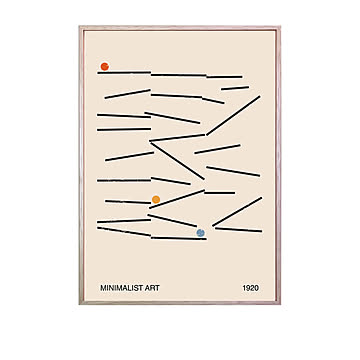 ART abstract Minimal 20s geometric アートポスター（フレーム付き） m12943