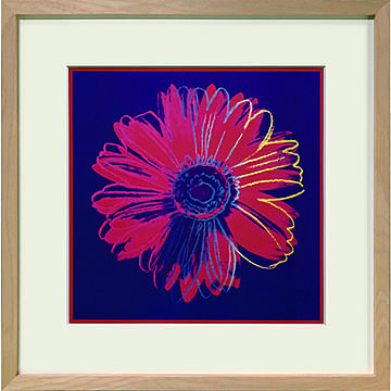 美工社 Andy Warhol アートフレーム Daisy, c.1982 blue & red