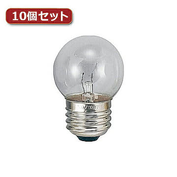YAZAWA ベビーボール球 G40 E26 7W クリア10個セット G402607CX10 管理No. 4560352860319