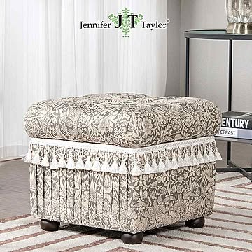 ジェニファーテイラー Jennifer Taylor 収納付スツール Strawberry Thief GR (いちご泥棒グレー) 33192ST 