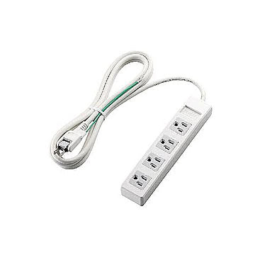 エレコム 3ピンプラグ対応タップ T-T1A-3425WH 管理No. 4953103457294