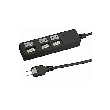 (まとめ)YAZAWA 個別スイッチ付節電タップ Y02BKS333BK×3セット