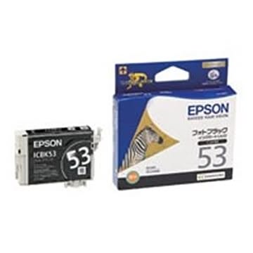 (業務用5セット) EPSON エプソン インクカートリッジ 純正 ICBK53 フォトブラック(黒)