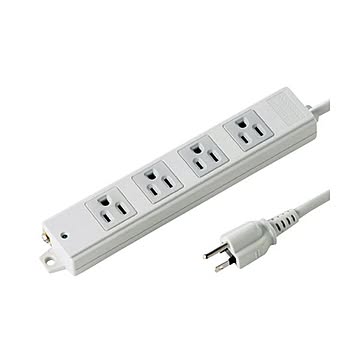 (まとめ)サンワサプライ 工事物件タップ(4個口・3m) TAP-K4N-3【×2セット】