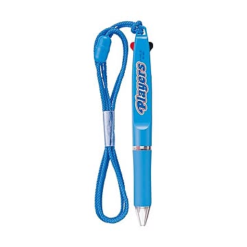 まとめ 三菱鉛筆 ストラップ付2色ボールペンプレイヤーズ 0.7mm 軸色 水色 SE382.8 1本 ×30セット