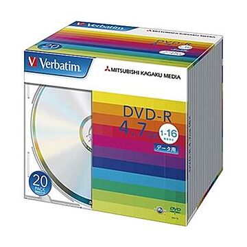 （まとめ）バーベイタム データ用DVD-R4.7GB 16倍速 ブランドシルバー 薄型ケース DHR47J20V1 1パック（20枚）【×10セット】