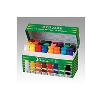 （まとめ） サクラクレパス マット水彩 不透明水彩 ポリチューブ入 MW24PE 入 【×2セット】