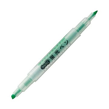 （まとめ） TANOSEEキャップが外しやすい蛍光ペン ツイン 緑 1本 【×50セット】