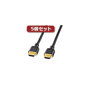 5個セット サンワサプライ ハイスピードHDMIケーブル KM-HD20-20HX5