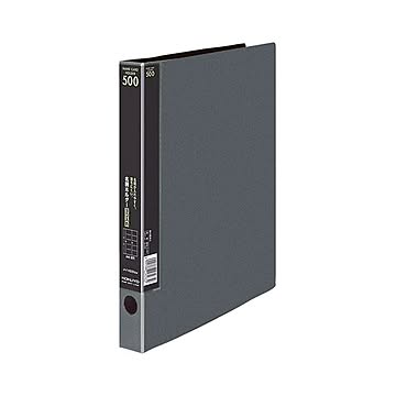 コクヨ 名刺ホルダー替紙式・発泡PPシートタイプ2穴 500名 ヨコ入れ ダークグレー メイ-H50NDM 1セット10冊