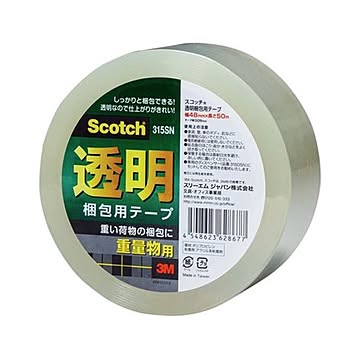 （まとめ） スリーエムジャパン 透明梱包用テープ 315シリーズ 重量物梱包用 【×10セット】