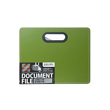 (業務用セット)ナカバヤシ IROKATU ドキュメントファイル・発泡PP製/A4/ヨコ型 DF-A401E-OG オリーブグリーン×2セット