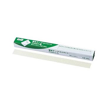 （まとめ）TANOSEE 製本ラベル 契約書割印用25×297mm ホワイト 1箱（100枚）【×10セット】