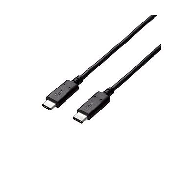 (まとめ)エレコム USB2.0ケーブル(Type-C-TypeC) U2C-CC5P30NBK×2セット